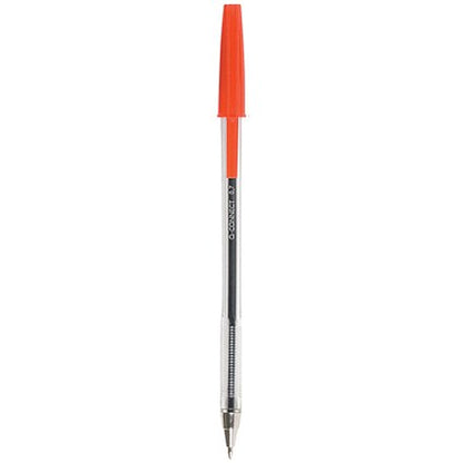 Q-Connect Ballpoint Pen, Red, Pack of 50