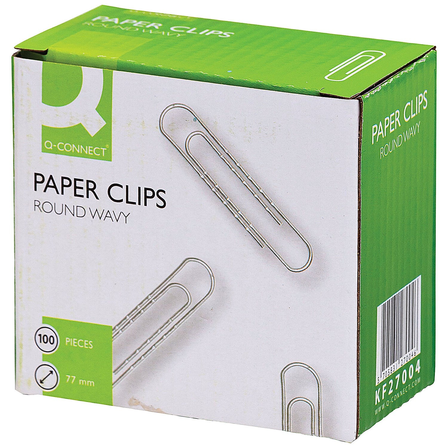 Q-Connect Paperclips Wavy 77mm (100 Pack)
