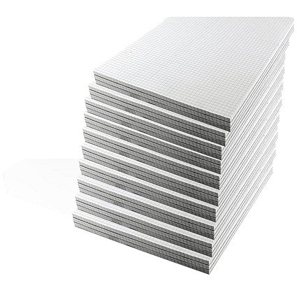 Q-Connect Memo Pad, A4, 5mm Squares, 160 Pages, Pack of 10