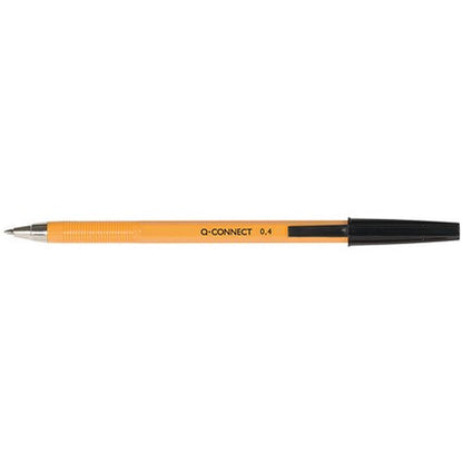 Q-Connect Ballpoint Pen, Fine, Black, Pack of 20