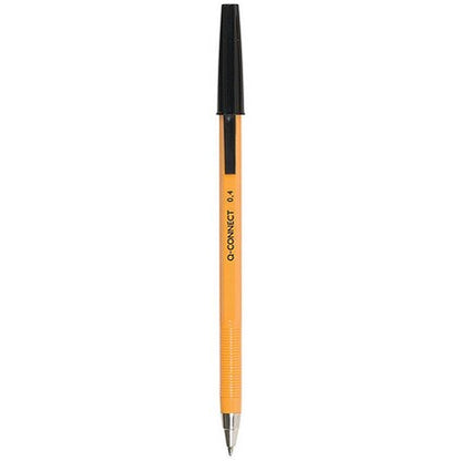 Q-Connect Ballpoint Pen, Fine, Black, Pack of 20
