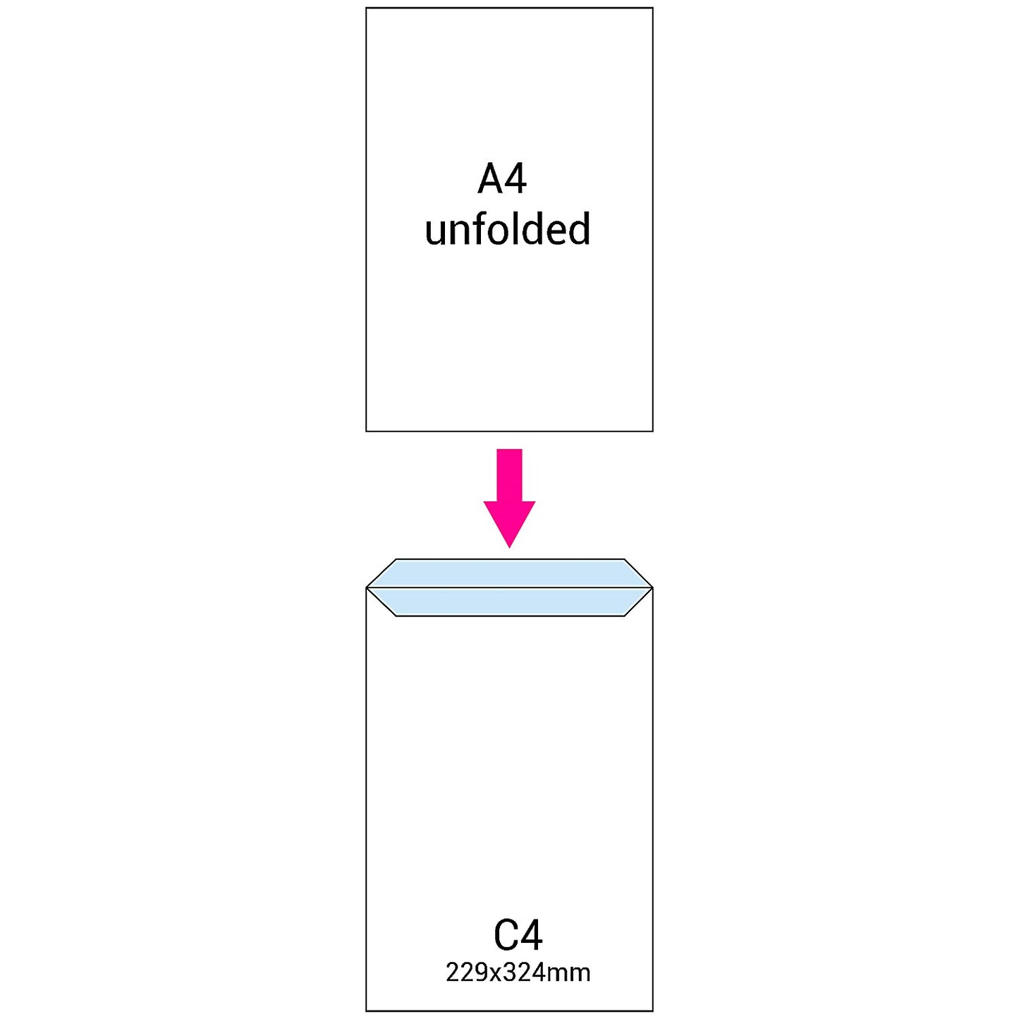 Q-Connect C4 Envelopes, Gummed, 80gsm, Manilla, Pack of 250