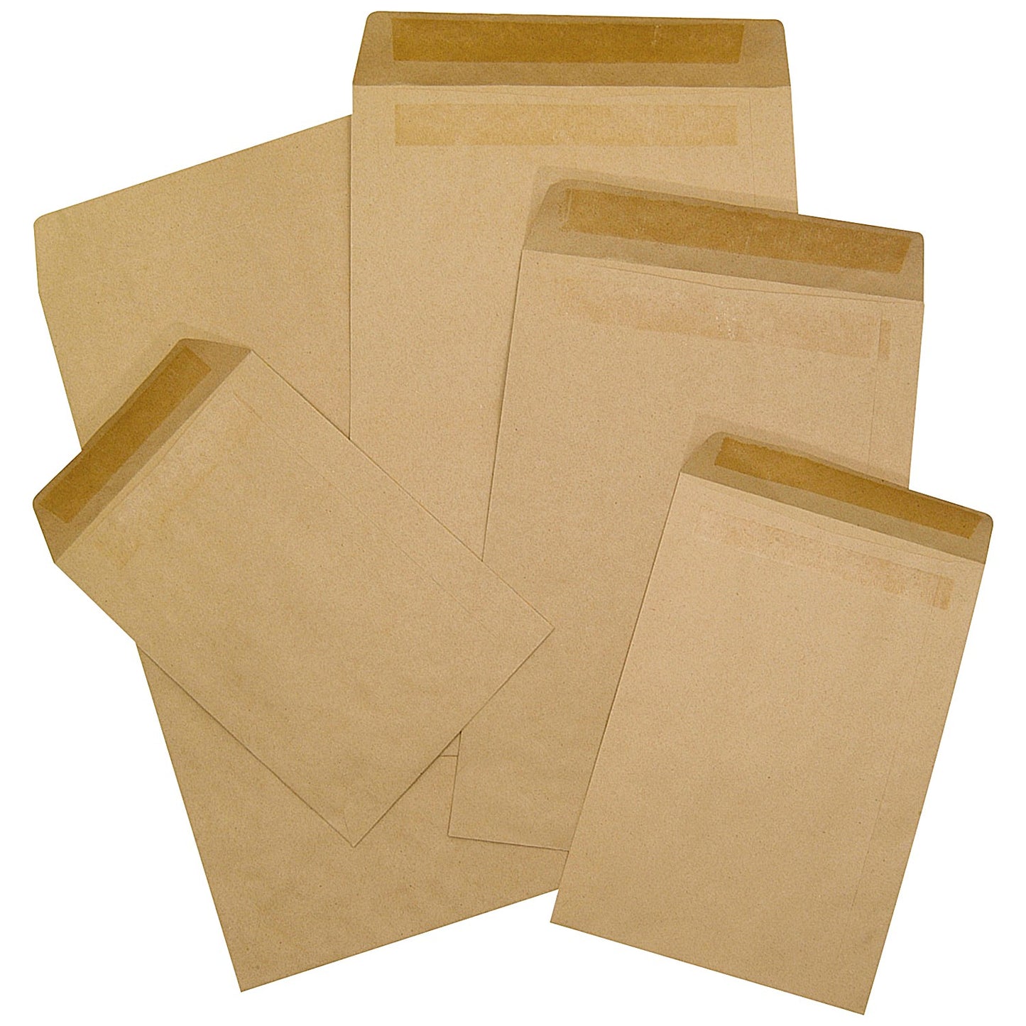 Q-Connect C5 Pocket Envelopes, Self Seal, 90gsm, Manilla, Pack of 500