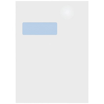 Q-Connect C4 Window Envelopes, Self Seal, 90gsm, White, Pack of 250