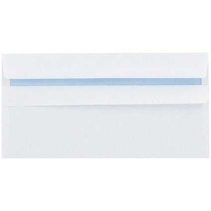 Q-Connect DL Envelopes, Self Seal, 100gsm, White, Pack of 1000