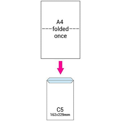 Q-Connect C5 Envelopes, Self Seal, 80gsm, Manilla, Pack of 500