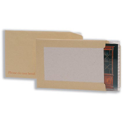 Q-Connect Board Back Envelopes, 394x318mm, 115gsm, Peel and Seal, Manilla, Pack of 125