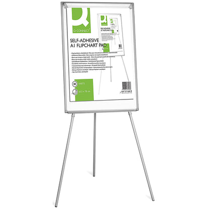 Q-Connect Self-Adhesive Flipchart Pad, 30 Sheets, A1, Pack of 2