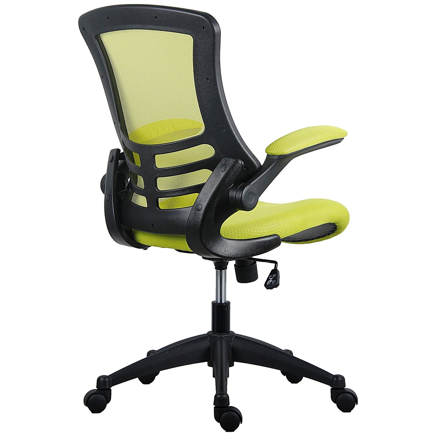 First Curve Operator Chair with Folding Arms, Green