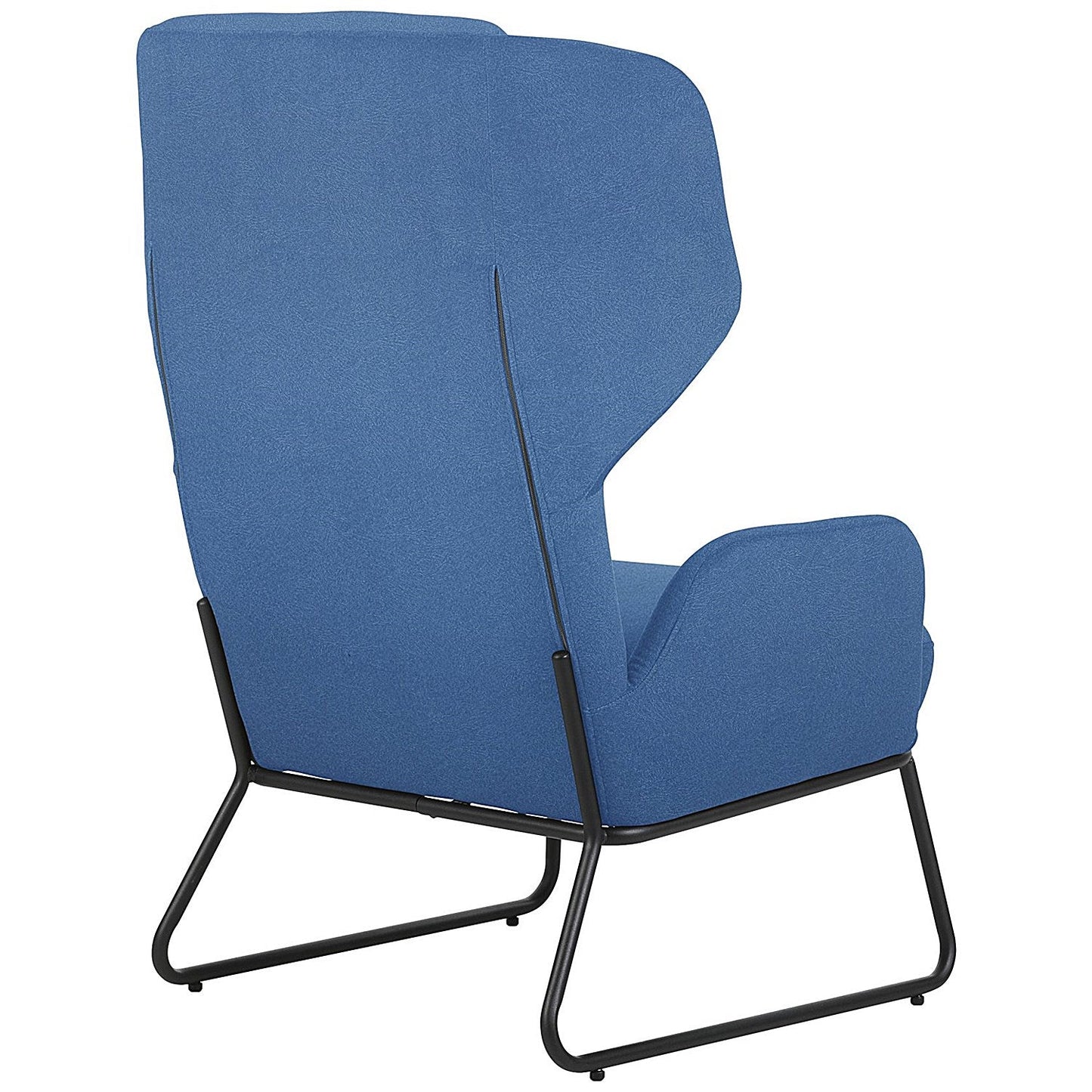Calma Wingback Chair Blue with Black Frame