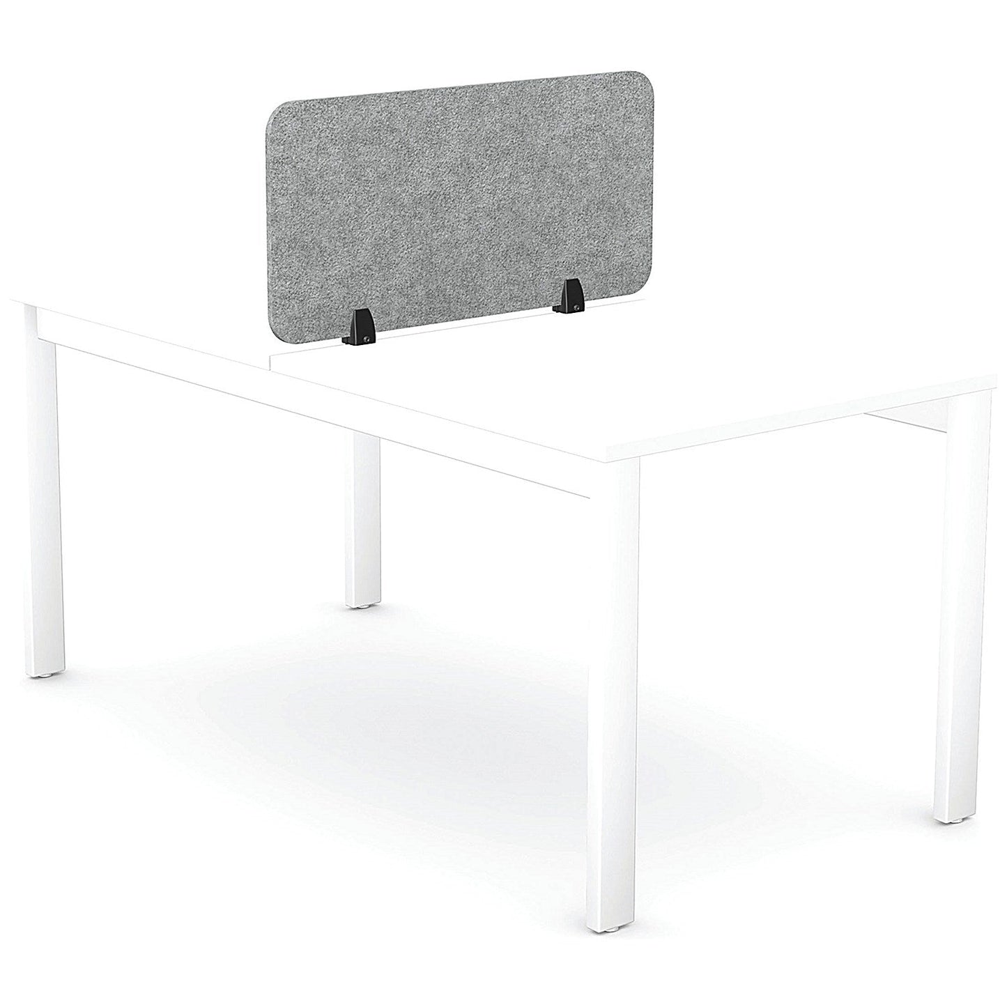 5 Star PET Desk Mounted Straight Top Acoustic Screen 790x400mm Grey Easy2Order : KF70115
