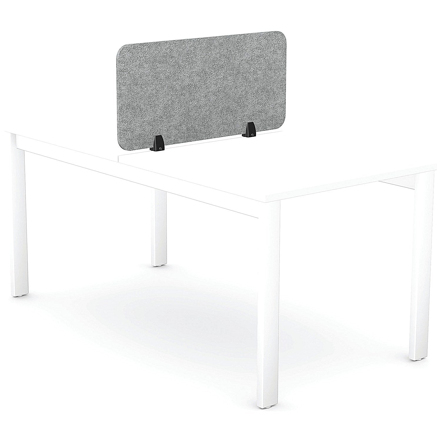 5 Star PET Desk Mounted Straight Top Acoustic Screen 790x400mm Grey Easy2Order : KF70115