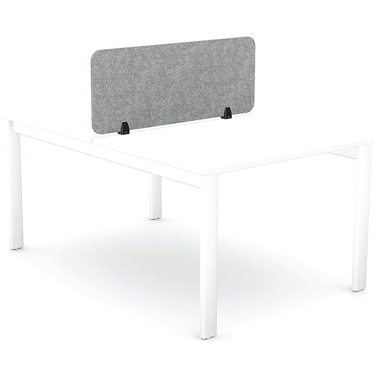 Serrion PET Desk Mounted Straight Top Acoustic Screen 1190x400mm Grey Easy2Order : KF70118