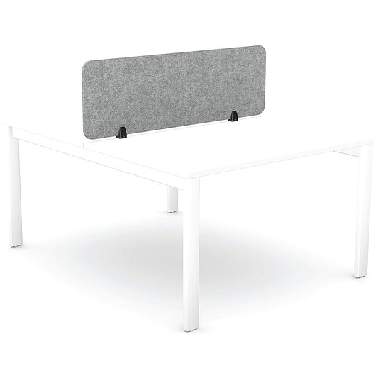 Serrion PET Desk Mounted Straight Top Acoustic Screen 1390x400mm Grey Easy2Order : KF70121