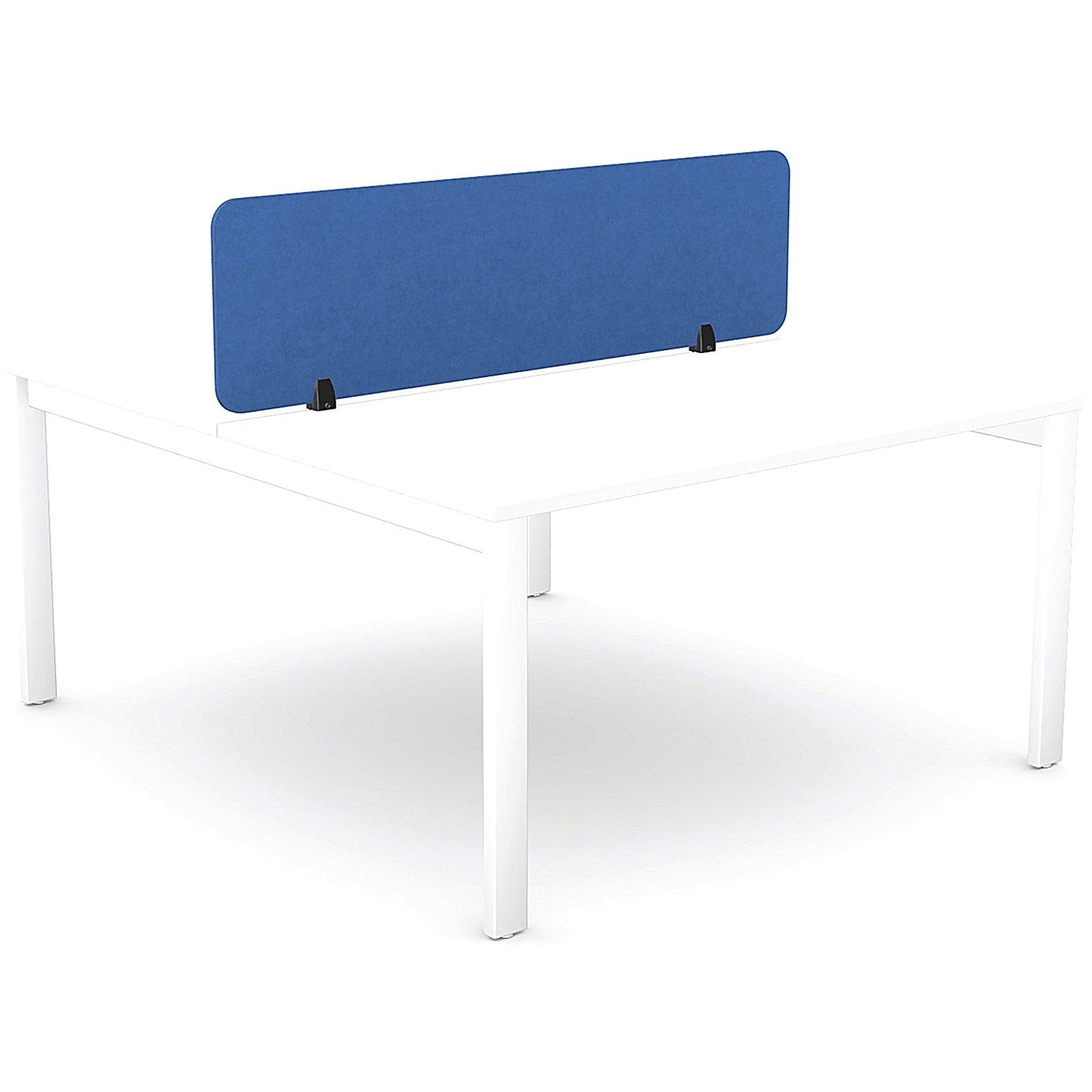 5 Star PET Desk Mounted Straight Top Acoustic Screen 1390x400mm Blue Easy2Order : KF70122
