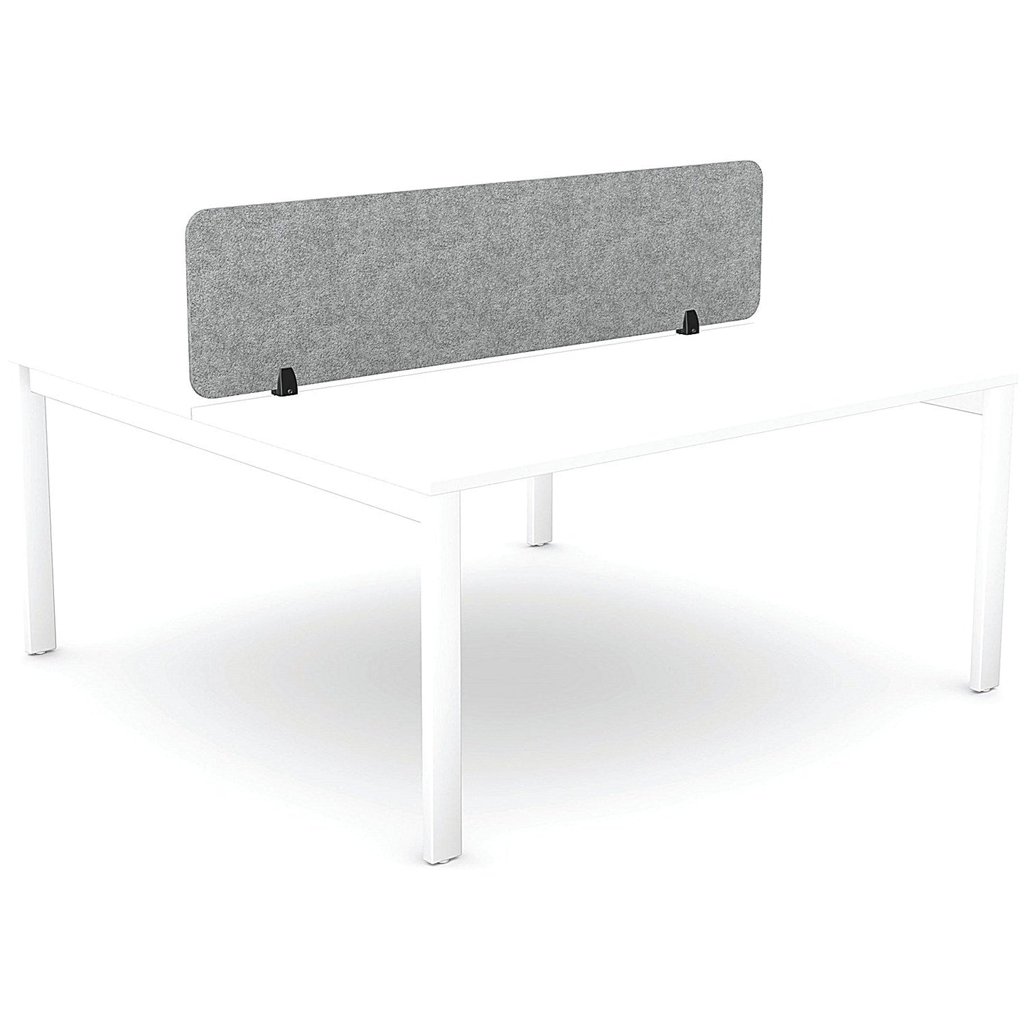 Serrion PET Desk Mounted Straight Top Acoustic Screen 1590x400mm Grey Easy2Order : KF70124