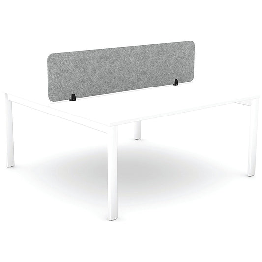 Serrion PET Desk Mounted Straight Top Acoustic Screen 1590x400mm Grey Easy2Order : KF70124