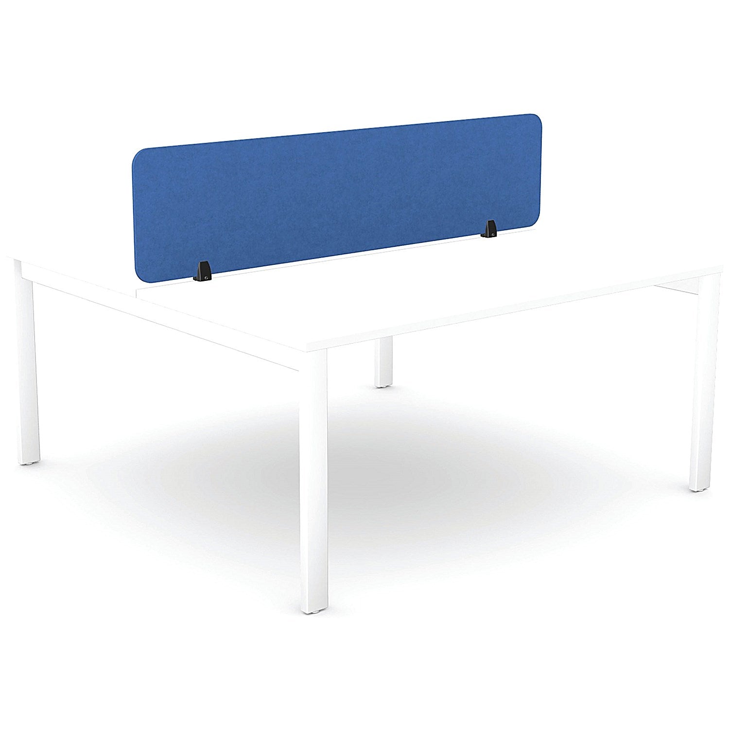 Serrion PET Desk Mounted Straight Top Acoustic Screen 1590x400mm Blue Easy2Order : KF70125
