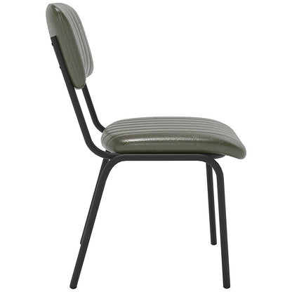 Tovi Side Chair Green with Black Frame