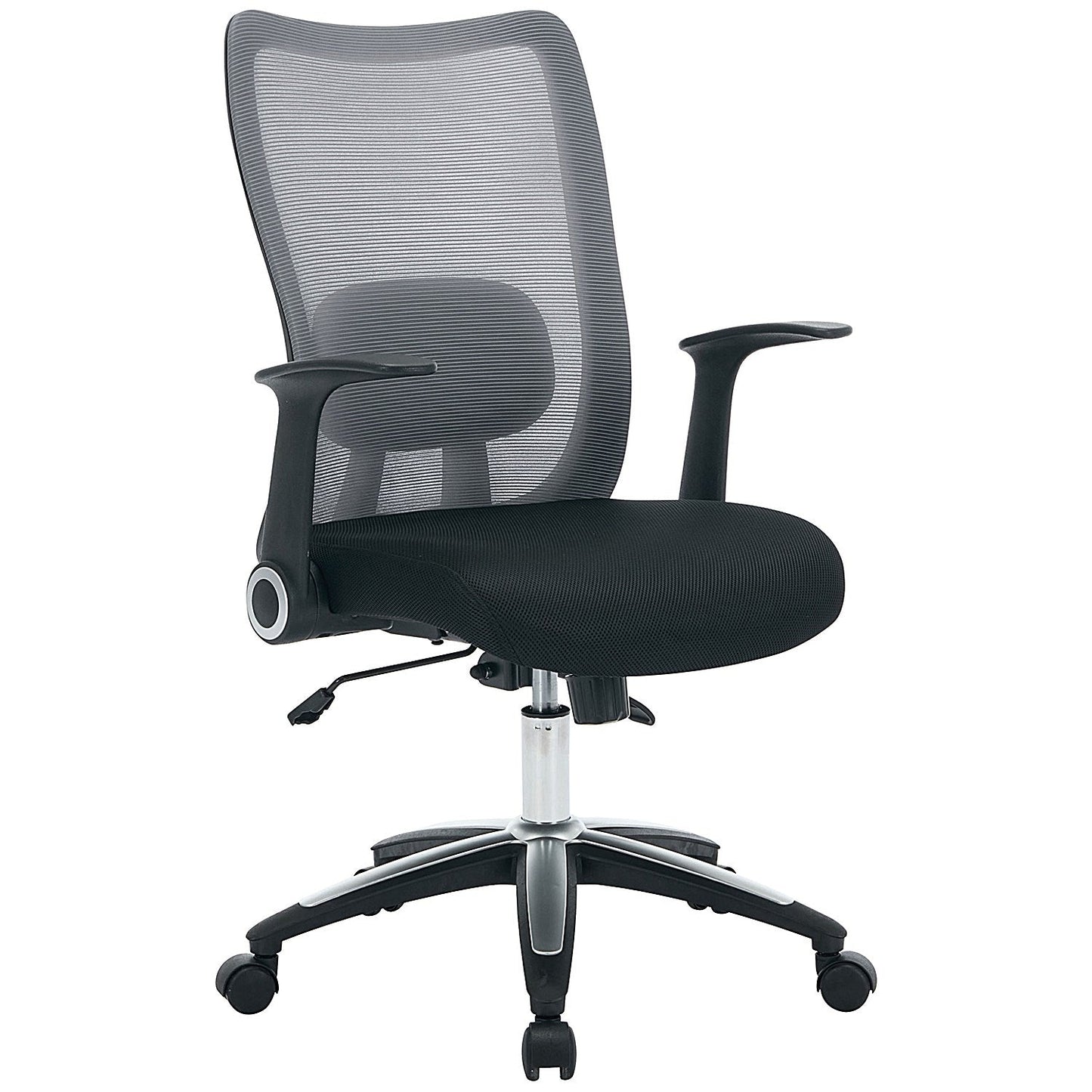 Jemini Zumo Chair with Folding Arms, Black and Grey