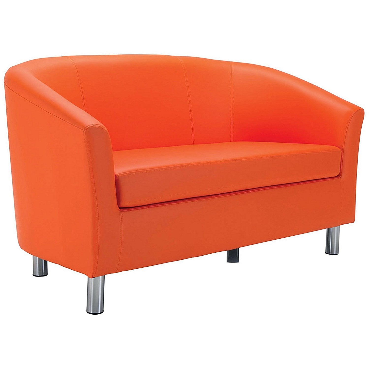 Jemini 2 Seater Polyurethane Tub Sofa, Orange Easy2Order : KF70359
