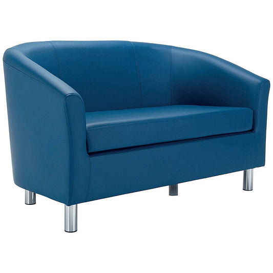 Jemini 2 Seater Polyurethane Tub Sofa, Blue Easy2Order : KF70361