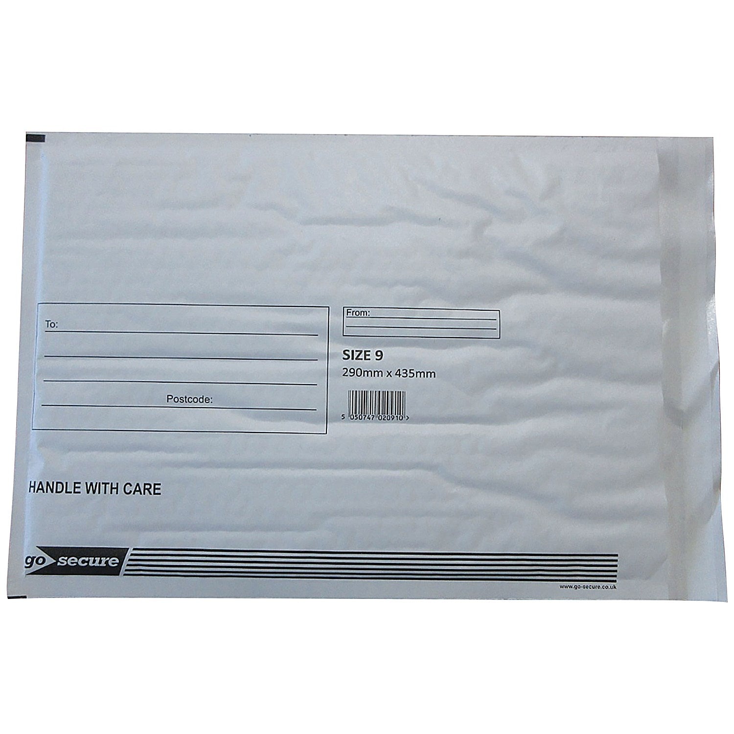 GoSecure Bubble Envelopes, Size 9 290x435mm, White, Pack of 50 Easy2Order : KF71452