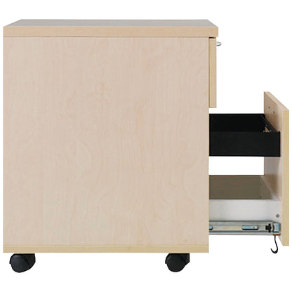 Jemini 2 Drawer Mobile Pedestal, Maple