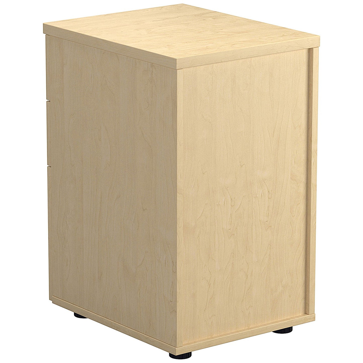 Jemini 3 Drawer Tall Mobile Pedestal, Maple