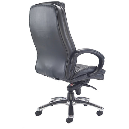 Avior Tuscany High Back Leather Executive Chair, Black