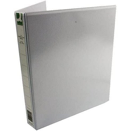 Q-Connect Presentation Ring Binder, A4, 2 D-Ring, 25mm Capacity, White, Pack of 6