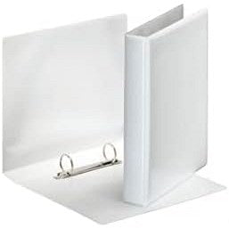 Q-Connect Presentation Ring Binder, A4, 2 D-Ring, 25mm Capacity, White, Pack of 6