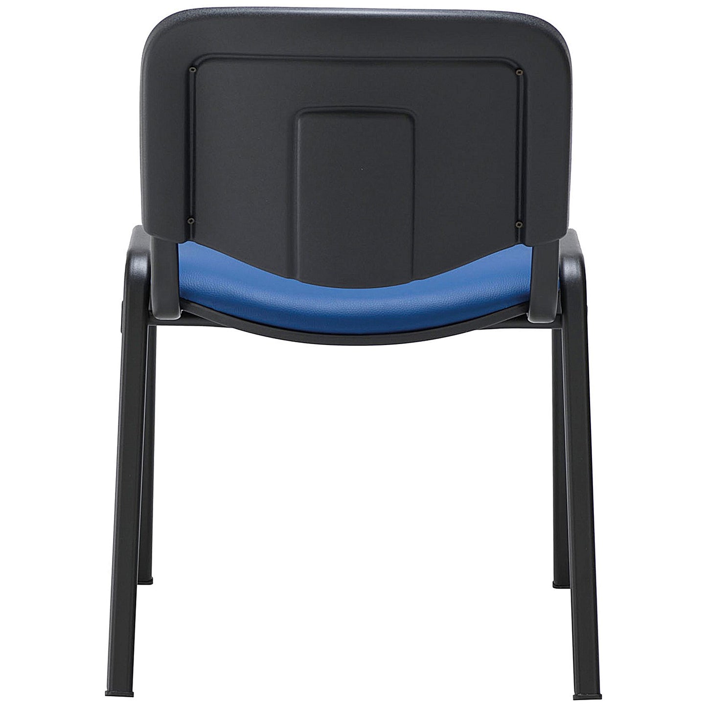 Jemini Ultra Multipurpose Black Frame Stacking Chair, Blue Vinyl