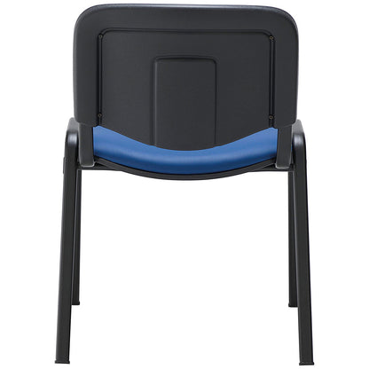 Jemini Ultra Multipurpose Black Frame Stacking Chair, Blue Vinyl