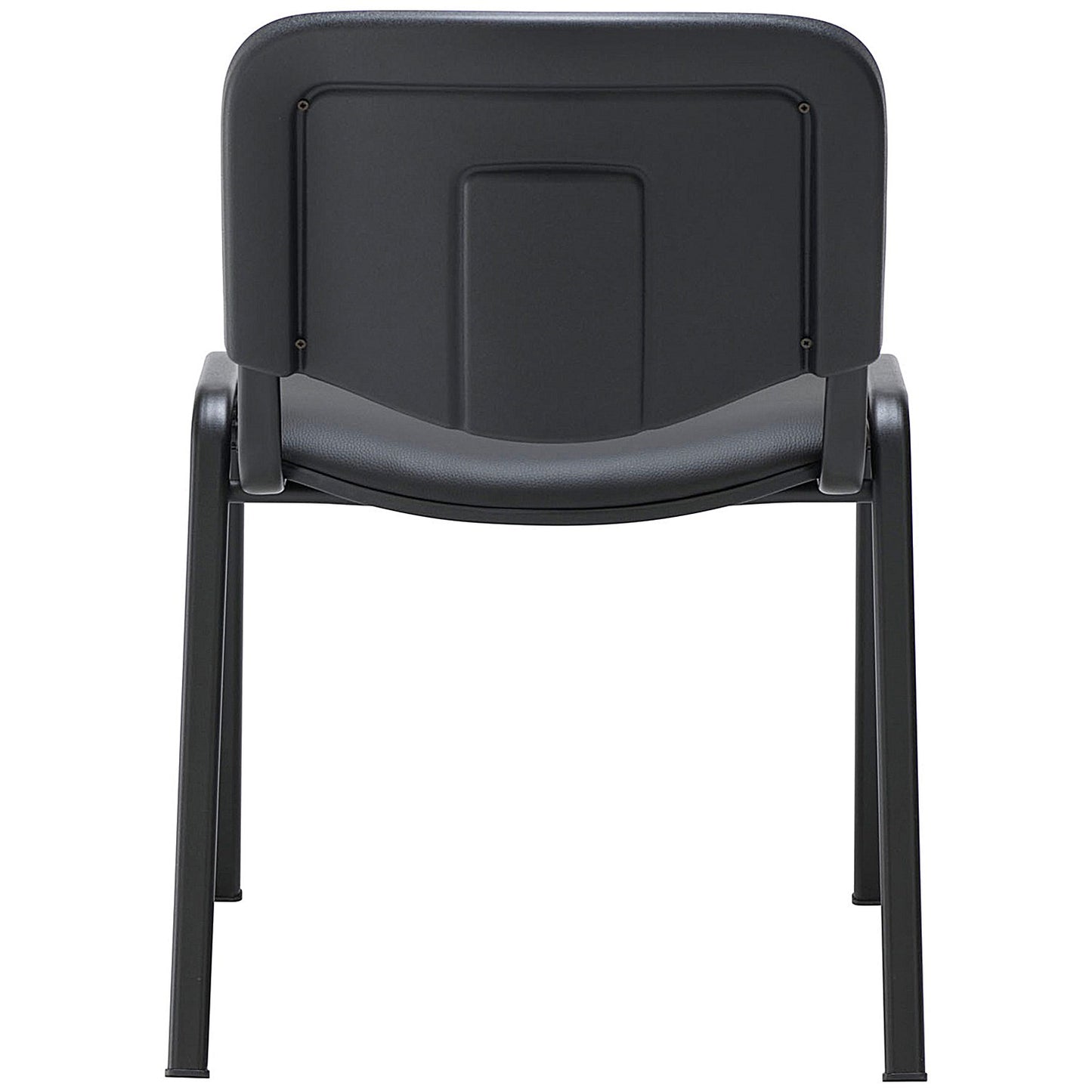 Jemini Ultra Multipurpose Black Frame Stacking Chair, Black Vinyl