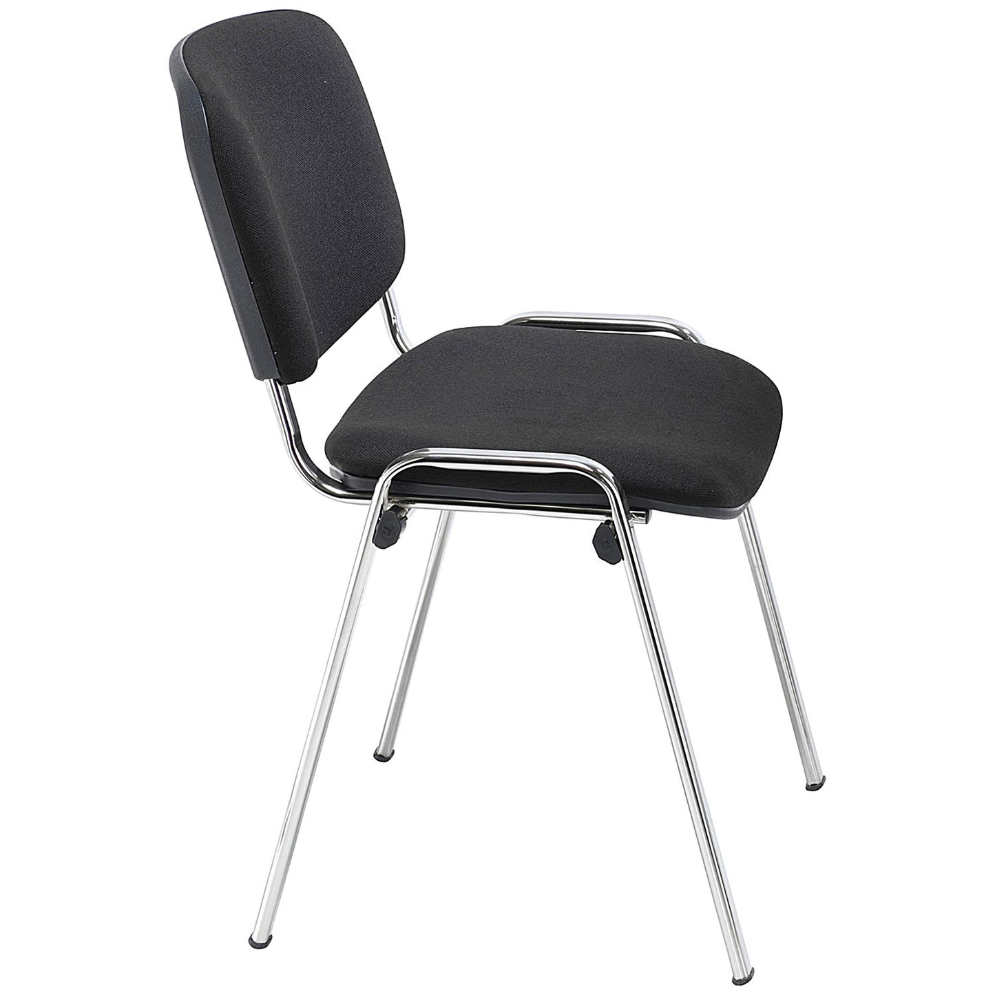Jemini Ultra Multipurpose Chrome Frame Stacking Chair, Black