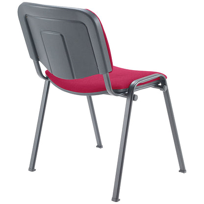 Jemini Ultra Multipurpose Black Frame Stacking Chair, Burgundy