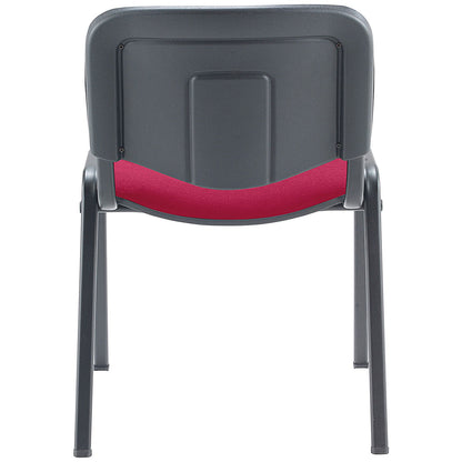 Jemini Ultra Multipurpose Black Frame Stacking Chair, Burgundy