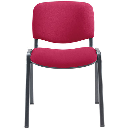 Jemini Ultra Multipurpose Black Frame Stacking Chair, Burgundy