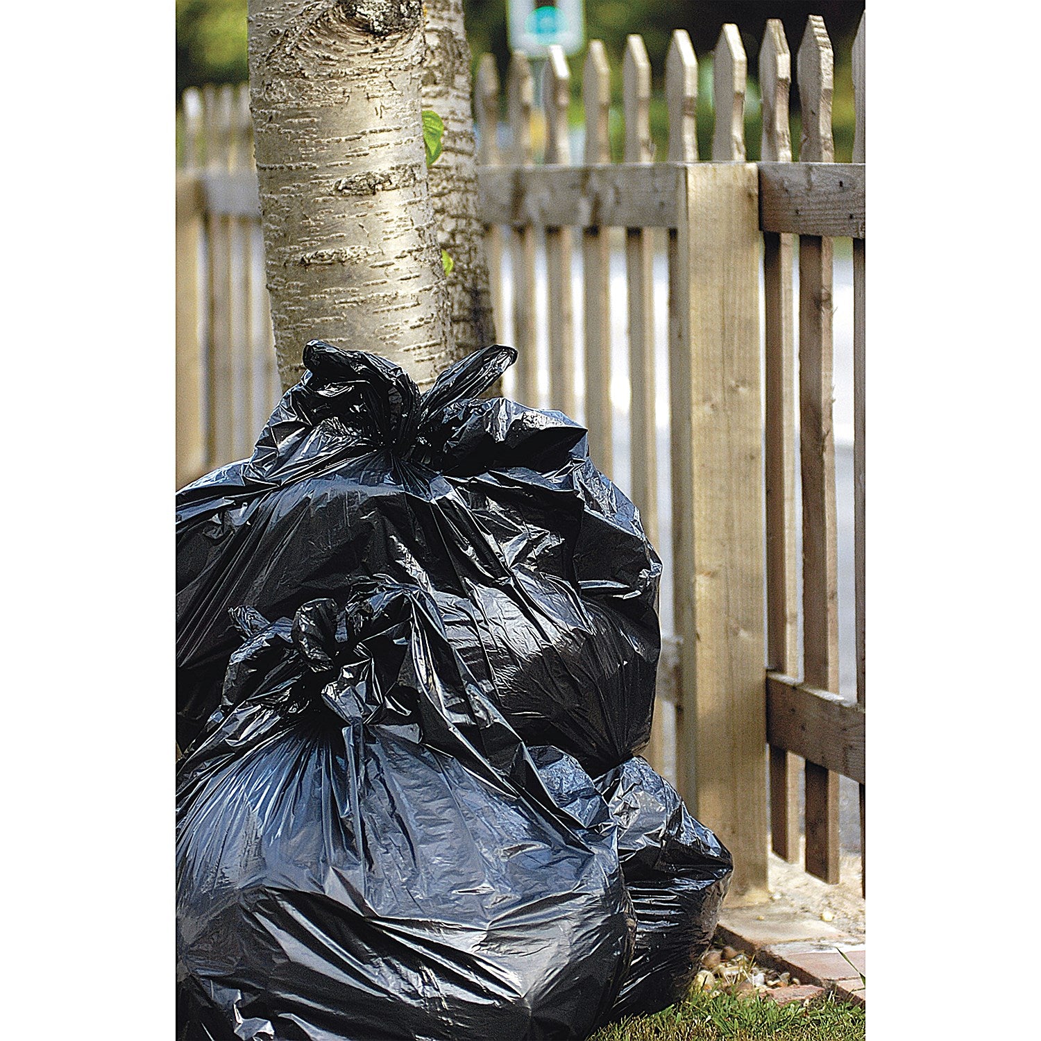 2Work Heavy Duty Refuse Sack, Black, Pack of 200