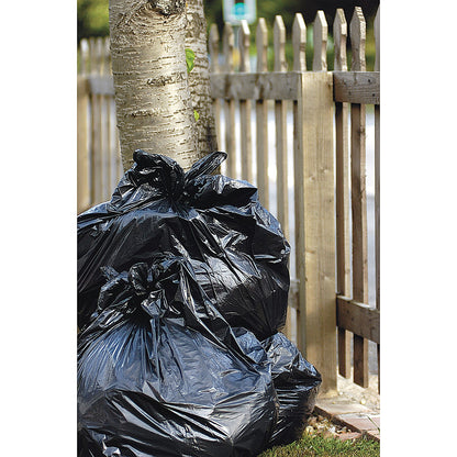 2Work Heavy Duty Refuse Sack, Black, Pack of 200