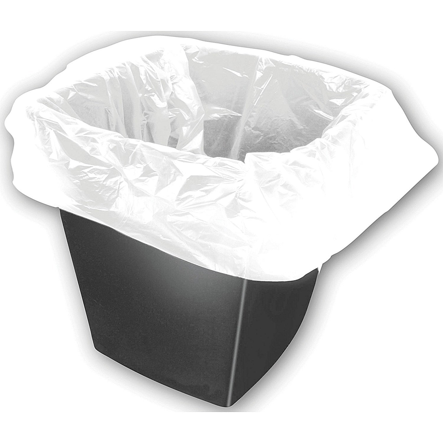 2Work Light Duty Square Bin Liners, 30 Litre, White, Pack of 1000