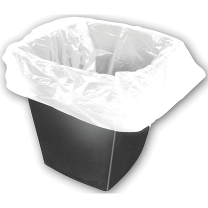 2Work Light Duty Square Bin Liners, 30 Litre, White, Pack of 1000