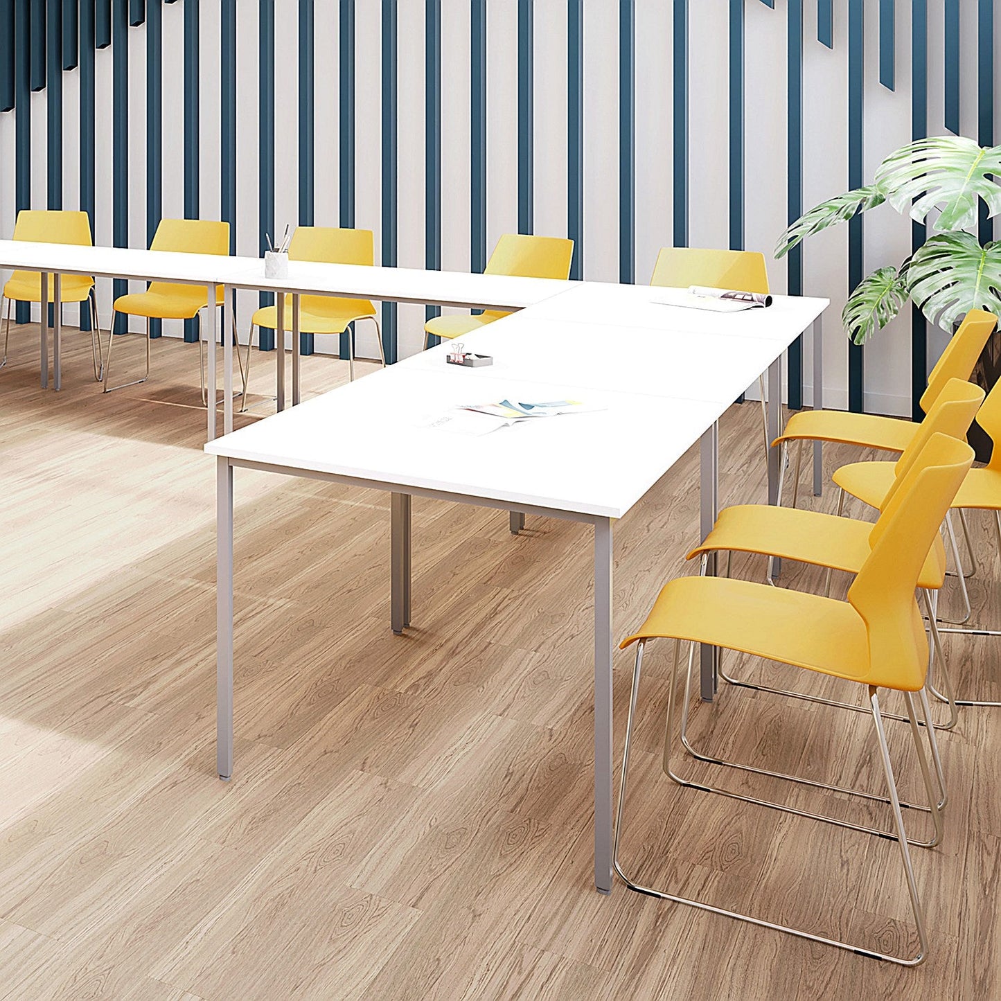 Jemini Semi Circular Multipurpose Table, 1600x800mm, Oak