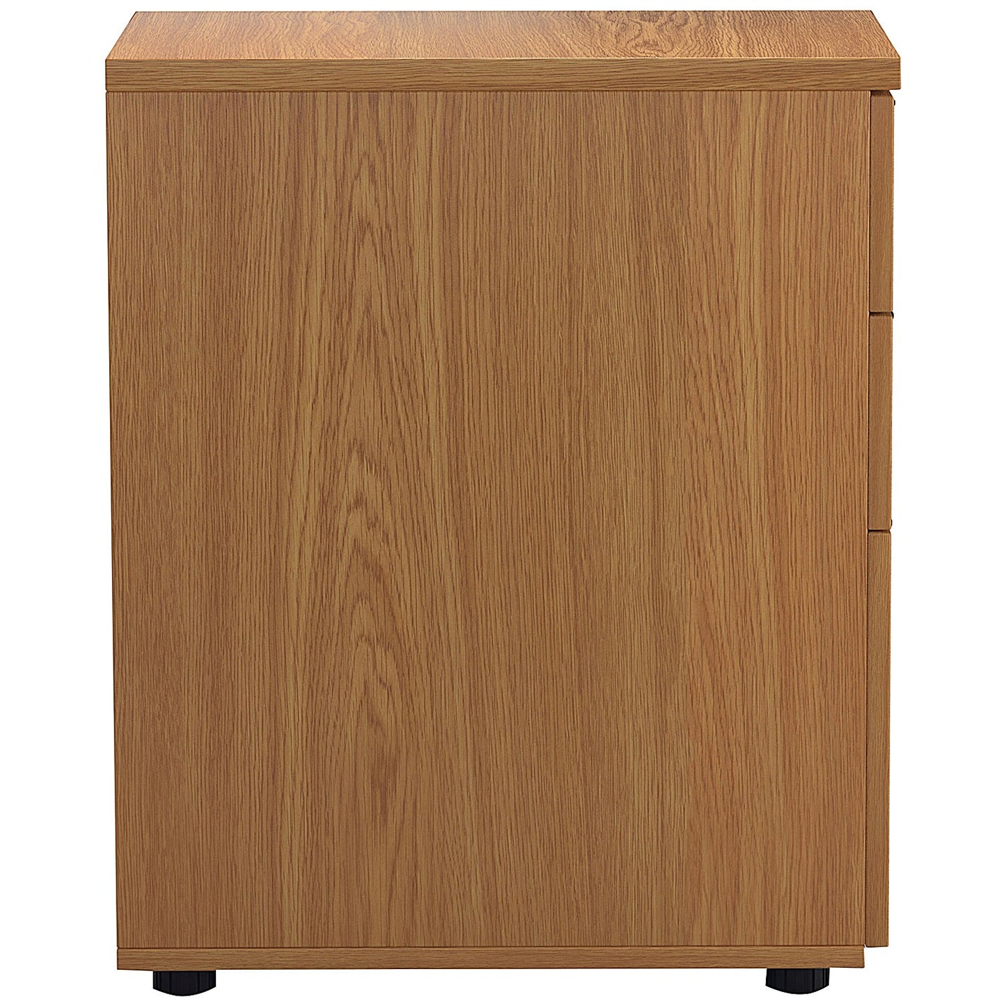 First 3 Drawer Desk High Pedestal, 600mm Deep, Oak