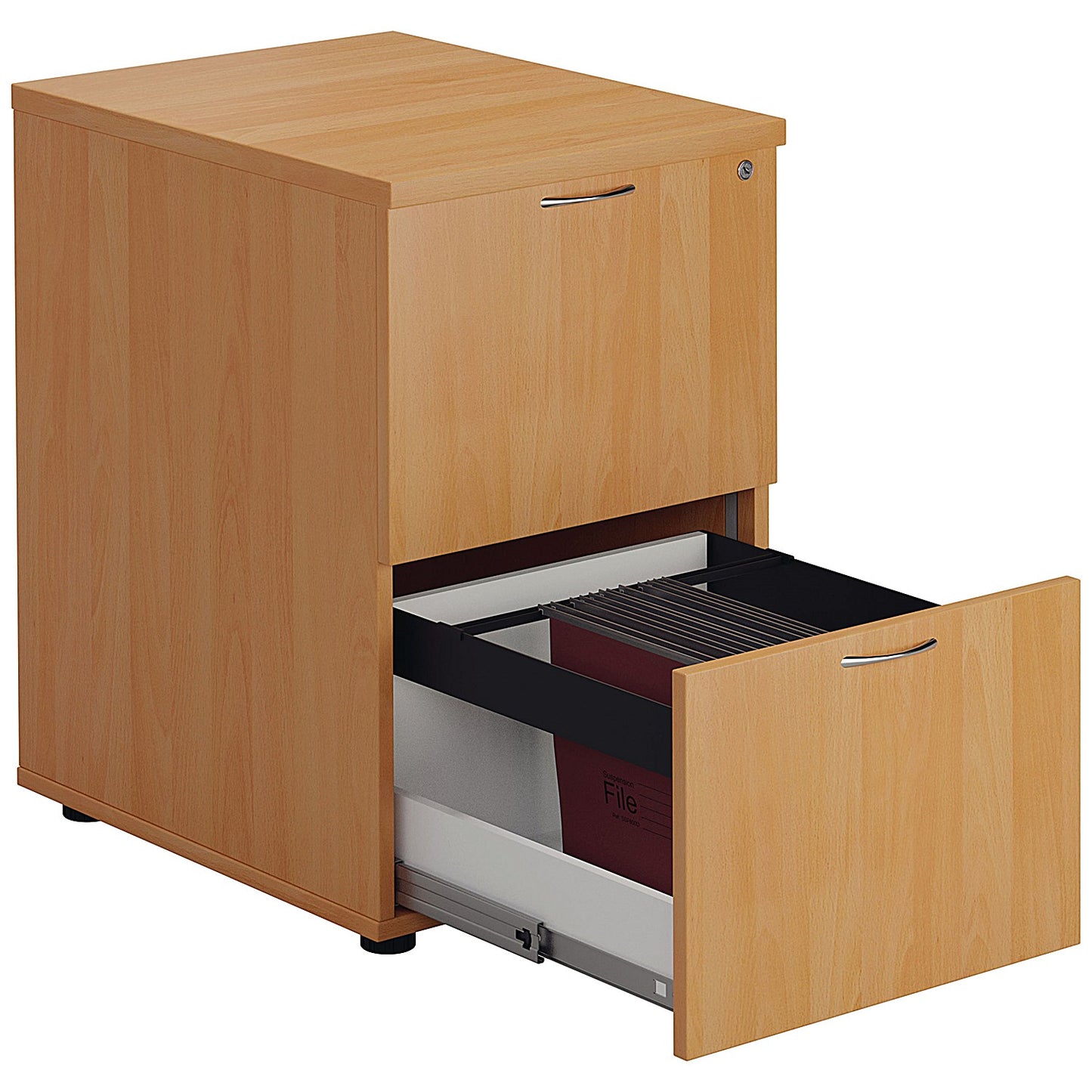 First Foolscap Filing Cabinet, 2 Drawer, Beech