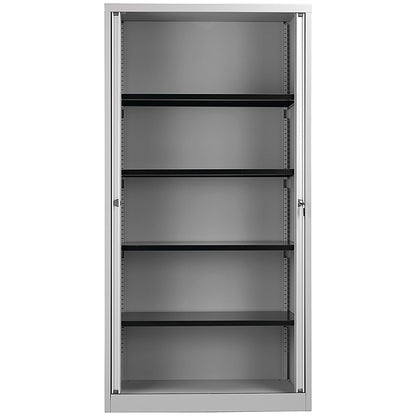 Jemini Tall Tambour Unit, Supplied Empty, 1000x475x1970mm, Grey