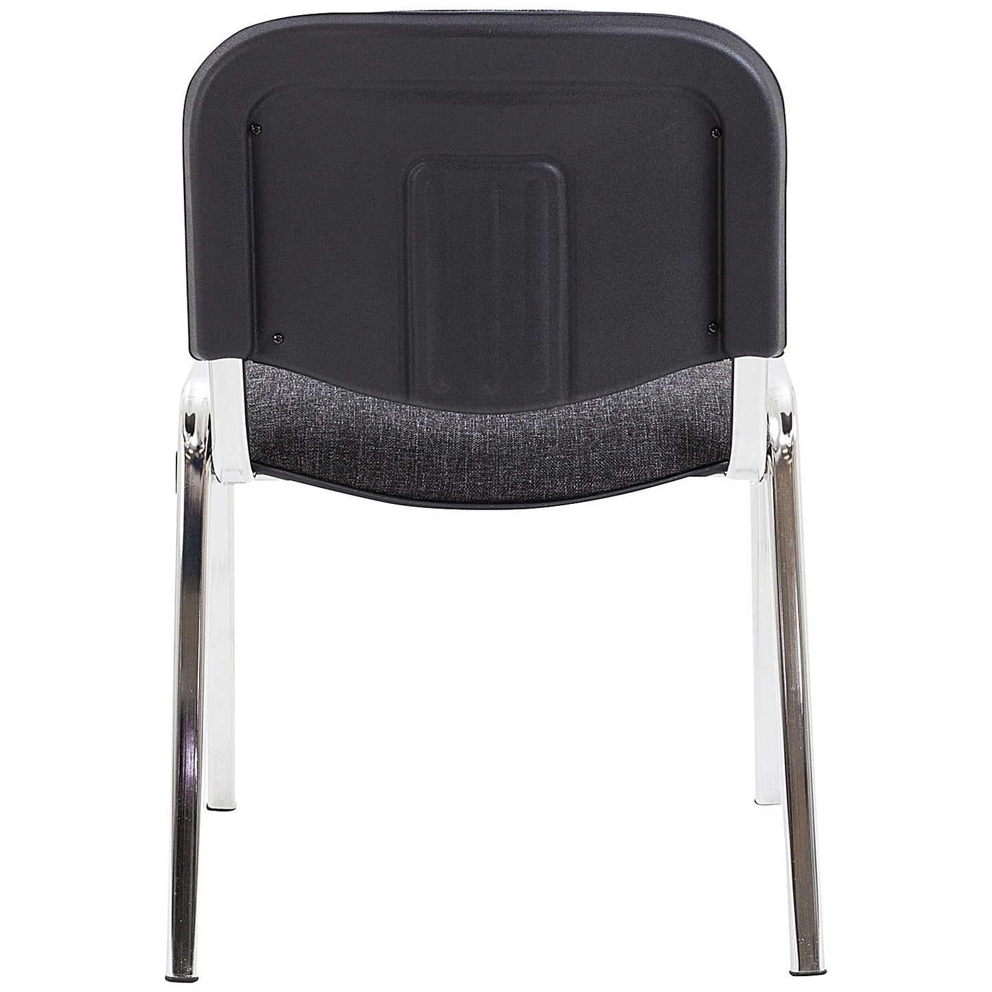 First Ultra Multipurpose Chrome Frame Stacking Chair, Charcoal