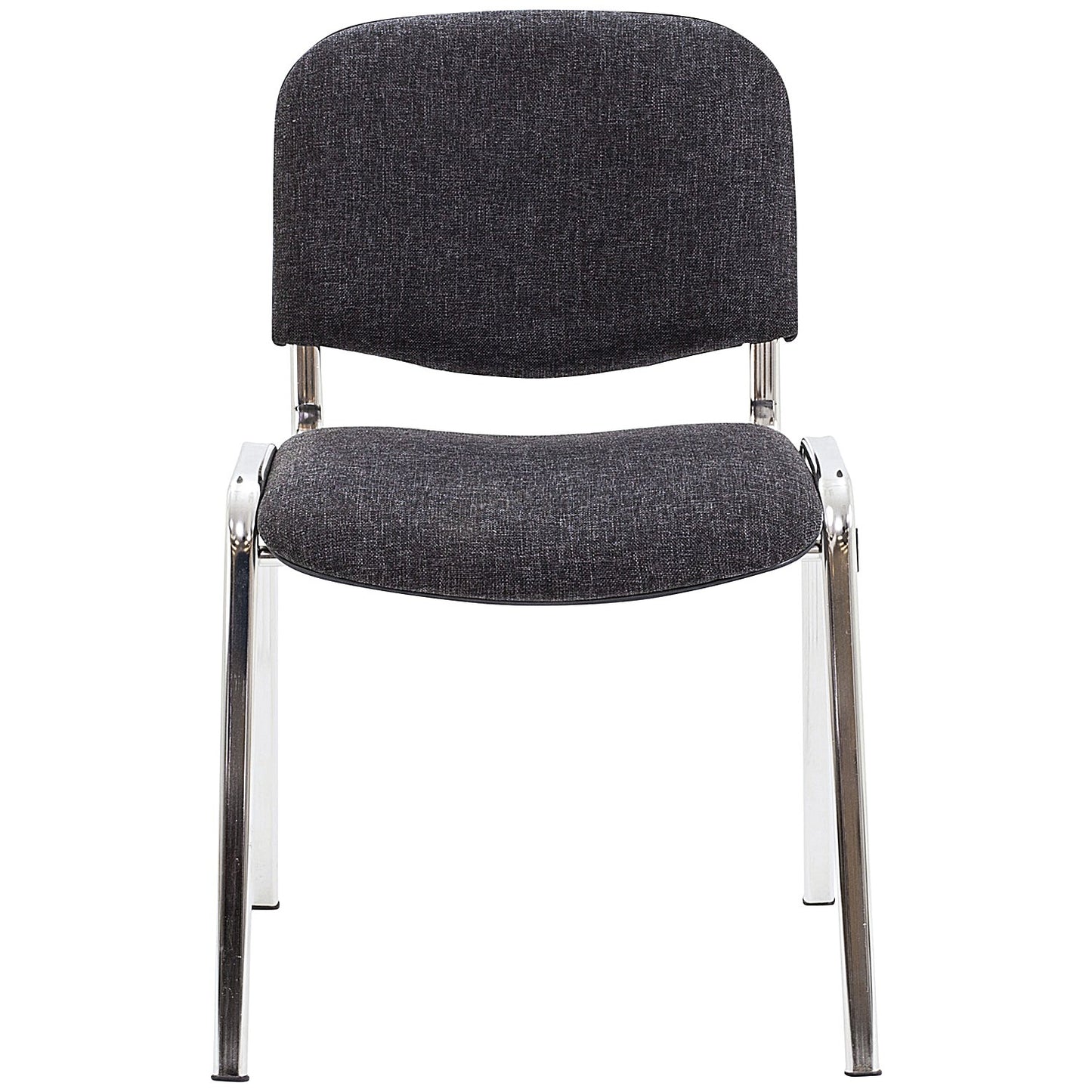 First Ultra Multipurpose Chrome Frame Stacking Chair, Charcoal