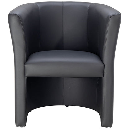 First Leather Look Tub Chair, Black Easy2Order : KF74899